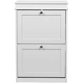 hjh living Estha 20 53 x 24 x 82 cm 2 Schuhklappen weiß / weiß