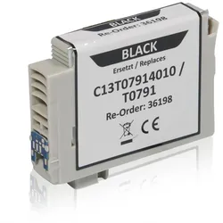 Tintenpatrone, kompatibel zu Epson C13T07914010 / T0791 schwarz (ca. 470 Seiten)