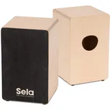 Sela SE 118 Primera Black - Cajon für Einsteiger und Fortgeschrittene - inkl. Sela Snare System, 12 mm Birkenkorpus, spielfertig aufgebaut, Made in Germany