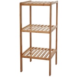 MCW Badregal MCW-B18, Badezimmer Badschrank Standregal, Bambus ~ 80x34x33cm