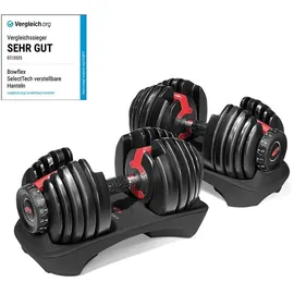 Bowflex SelectTech 552i Kompakthanteln verstellbar 2 bis 24 kg schwarz