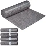 relaxdays Malervlies 5 x Malervlies 220g/m2 1x50 m grau