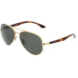 Ray-Ban RB 3675 Unisex-Sonnenbrille Vollrand Pilot Metall-Gestell, gold