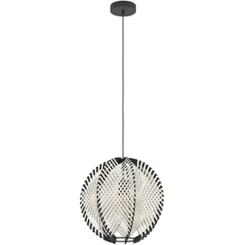 EGLO Pendelleuchte Waverton 1-flammig Schwarz-Weiß Ø 40 cm