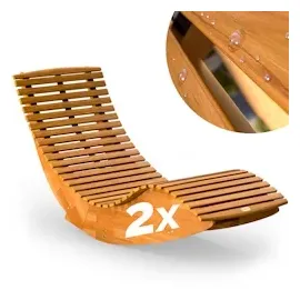 vidaXL Sonnenliege 149 x 60 x 86 cm braun 2 St.