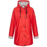 Ankerglut Damen Friesennerz Regenmantel Kapuze Gefüttert Wasserdicht Wetterfest Übergangsjacke #ankerglutbucht Regenjacke, red, 42, 191132 - 42