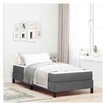vidaXL Boxspringbett 100 x 200 cm Dunkelgrau