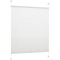 DécoProfi Plissee ohne Bohren Weiß 35cm x 130cm (max.