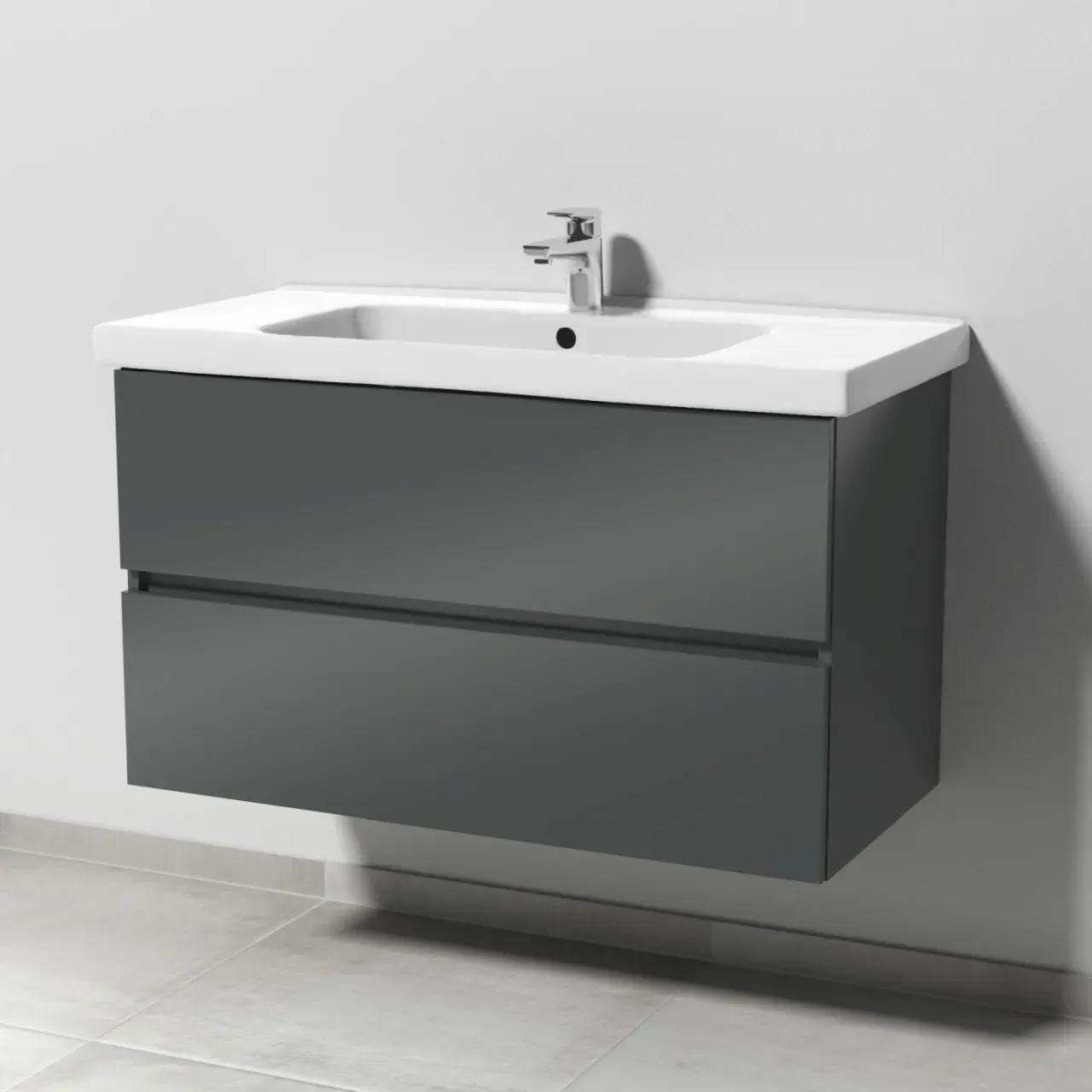 Sanipa Solo One Harmonia Waschtisch-Set 1000mm, anthrazit-glanz PS03279