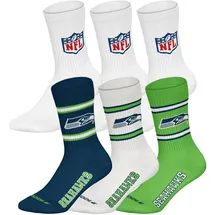 NFL Socken 6er Pack Stretch-NFL 6Pack Crew Socks, bunt|grün 39-42