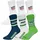 NFL Socken 6er Pack Stretch-NFL 6Pack Crew Socks, bunt|grün 39-42