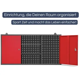 Jan Nowak Hängeschrank Werkstatt abschließbar BEN 60 x 120 x 20 cm, Waschküche, Mehrzweckschränke