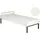 Beliani Chaiselongue CHINON Bouclé 178 x 0 x 0 cm Weiß mit Kissen
