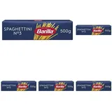 Barilla Pasta Klassische Spaghettini n.3 aus hochwertigem Hartweizen immer al dente (1 x 500 g) (Packung mit 5)