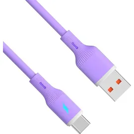 Akyga USB-A auf USB-C 1 m Violett