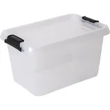 Buri Scharnierbox 5,5L Transparent Deckel Aufbewahrung Spielzeugkiste Ordnung