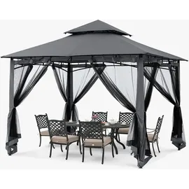 luxuskollektion Pavillon 2,5 x 2,5 m Grau