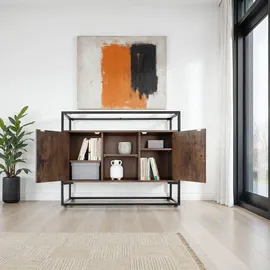 Tectake Sideboard Oldham 100 x 38 x 80,5 cm Braun