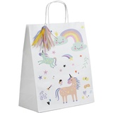 Folat Einhörner 68315 Kleine Tüten Unicorns & Rainbows-6 Stück, Geblümt, Mehrfarben, Mittel