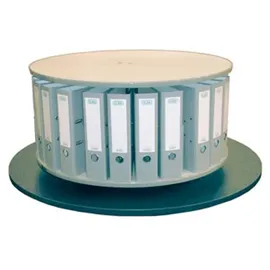 REEF Tisch-Ordnerdrehsäule buche bis zu 24 Ordner, Etagen einzeln drehbar, H: 44,0 cm