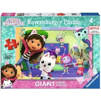 Ravensburger Kinderpuzzle 03180 - Gabbys Tanzparty - Bodenpuzzle mit 60 großen Puzzleteilen, für kleine Gabby-Fans ab 4 Jahren