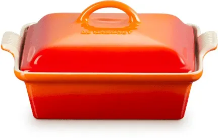 Le Creuset Quadratische Auflaufform Tradition mit Deckel 23 cm