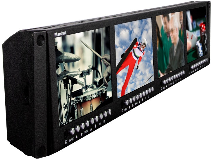 Marshall ML-454-V2 Quad 4.5" Screens Rackmountable Monitor
