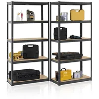 Juskys Lagerregal Basic 2er Set 180x90x40 cm - Grau