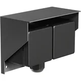ledscom.de Außen-/Feuchtraumsteckdose PIWI, Aufputz, {schutzart}, 2-fach Schuko, 16A/230V, {material}, {farbe}, waagerecht