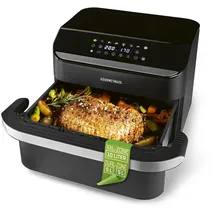GOURMETmaxx Heißluftfritteuse Vario-Kammer 10 l schwarz