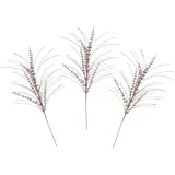 I.GE.A. Winterliche Kunstpflanze I.GE.A. "Kunstzweig, künstlicher Weihnachtszweig mit Blätter", rosa, H:80cm Ø:30cm, Kunststoff, Kunstpflanzen, mit Glitzer und Dekosteinen, 3er Set, Weihnachtsdeko