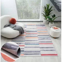 Teppich "Hope Lagerräumung", bunt (grau,bunt), B:160cm H:10mm L:230cm, Polyester, MYFLAIR MÖBEL & ACCESSOIRES, Teppiche, bedruckt, modernes Design, In- & Outdoor geeignet, waschbar