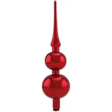 Thüringer Glasdesign - Doppelspitze 31 cm, mundgeblasene Baumspitze aus Glas, Glanz, Christbaumkugeln, Christbaumschmuck, Dekoration