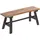 DESIGN DELIGHTS RUSTIKALE HOLZBANK Anzio 90 | 90x39x26cm (BxHxT), Bank aus Mahagoni Holz | zusammenklappbare Sitzbank, Holzbank, Küchenbank aus Holz, Faltbank | Farbe: 04 schwarz-Natur