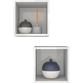 Home Affaire Wandregal Infinity 2 tlg. 28 x 30 x 29 cm Weiß