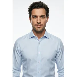 Olymp Langarmhemd Slim Fit Blau 42