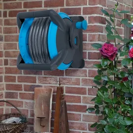 ETC Shop Schlauchtrommel 15 m blau grau