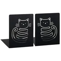 Moses Buchstütze Metall 16 x 16 x 12,5 cm Schwarz 2 St.
