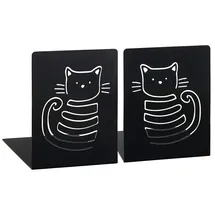 Moses Buchstütze Metall 16 x 16 x 12,5 cm Schwarz 2 St.