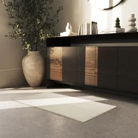 Tectake Kurzflorteppich Soft Zone - 60 x 110 cm beige