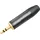 Seetronic Klinkenstecker 3.5 mm Stereo Goldkontakte – schwarzes Gehäuse – schwarze Endkappe