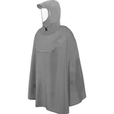 normani Regenponcho Regenponcho Sohra Wasserdichter Fahrradponcho mit Kapuze und Sichtfenster braun|grau S/M