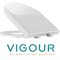 Vigour Clivia WC-Sitz abnehmbar mit SoftClose & Edelstahl Scharnier,