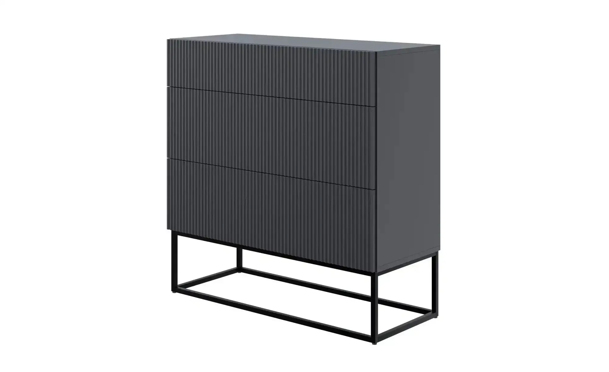 Selsey Highboard  Veldio , schwarz , Maße (cm): B: 90 H: 90