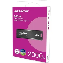 A-Data ADATA SC610 2TB, USB-A 3.1 (SC610-2000G-CBK/RD)