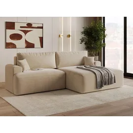 GRAINGOLD Eckcouch Polyester 3-Sitzer Beige