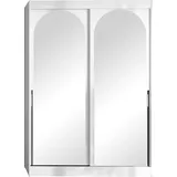 Mirjan24 Schiebetürenschrank Modin 150 x 216 x 65 cm Weiß/Schwarz