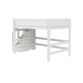 Lifetime Halbhochbett Basis 257 x 152 cm Kiefer massiv weiß