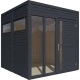 BERTILO Gartenbüro Cubus 2 Office 226 x 234 cm Anthrazit