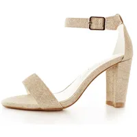 White Lady 861 champagner Glitter Sandalette 37 EU